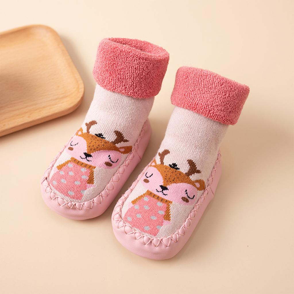 Newborn Baby Boys Girls Cartoon Cute Warm Floor Socks Anti-Slip Baby Step Socks