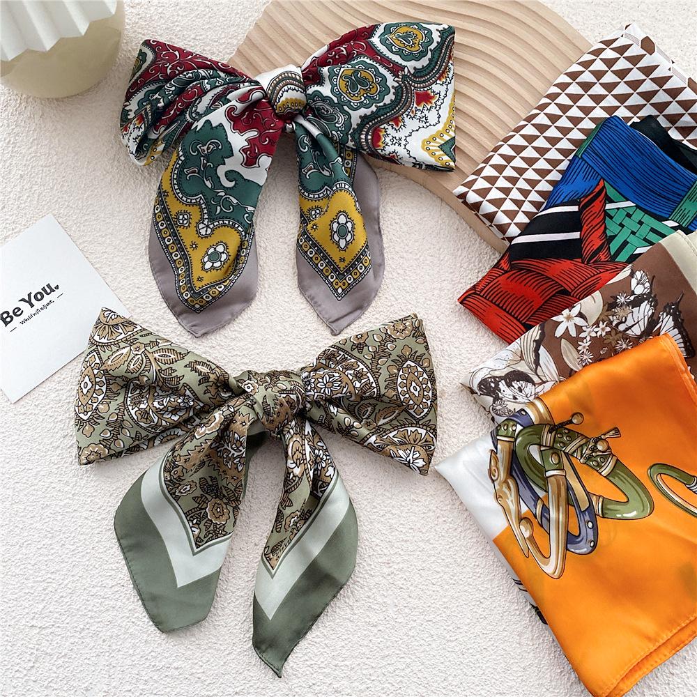 70 Silk Square Scarves for Women - Fashionable Lightweight Neck Protection for Spring, Summer, Autumn. Perfect for Matching Shirts & Ideal for Moms.