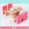 Holz-Simulation Mini Schlafzimmer Küche Wohnzimmer Kinder Szene Spielzeugset Für Fantasievolle Kinder Rollenspiel Und Eltern-Kind-Interaktion