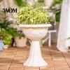Sturdy Plastic Flowerpot Flower Urn Planter, Goblet-Shaped Plant Pot, Lightweight with Garden Pot Built-in Drainage Holes for Indoor Outdoor