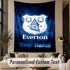 Custom Text Tapestry Everton FC Print Wall Tapestry Indoor Living Room Wall Decor