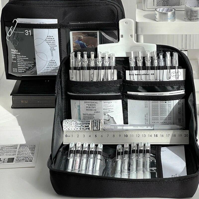 12 Στρώσεων Ανθεκτική στη Βρωμιά Μεγάλης Χωρητικότητας Τσάντα για Μολύβια Αισθητική Πάντα Σχολική Θήκη Σταθερών Ειδών Θήκη Μολυβιών με Φερμουάρ Σχολικά Είδη