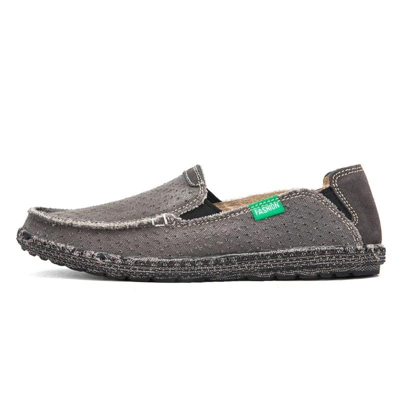 New Mens Breathable High Quality Casual Shoes Canvas Casual Shoes Slip On Men Fashion Flats