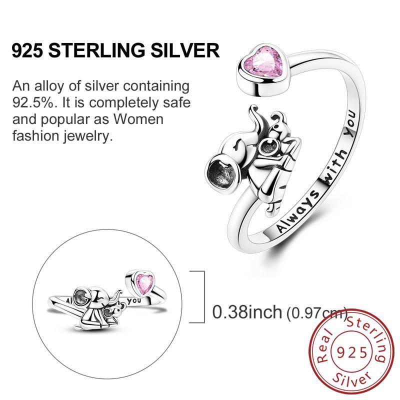 925 Silver Rings for Women Gold Shining Retro Heart Bow Star Ring Size 6 7 8 9 Wedding Anniversary Fashion Fine Jewelry