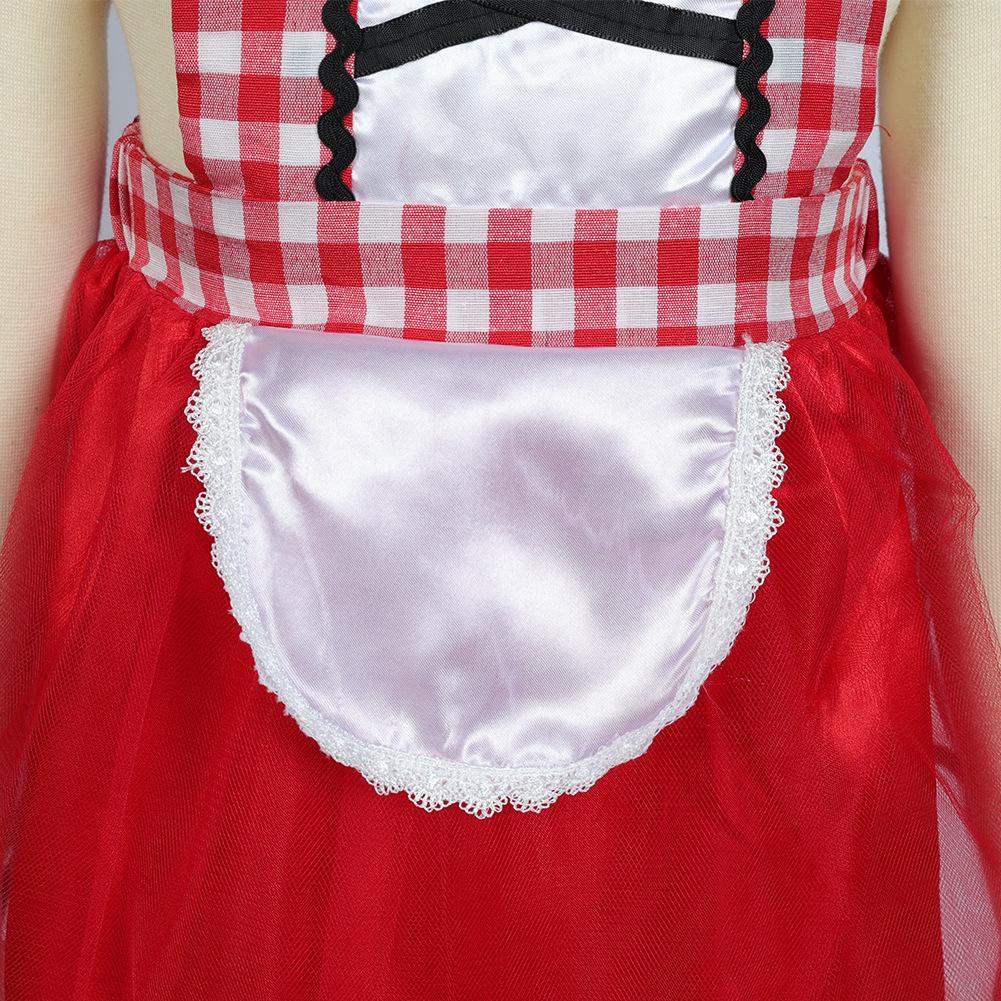 Costume Cappuccetto Rosso per Bambine da 1 a 3 Anni: Set Vestito e Mantello da Strega per Cosplay di Halloween