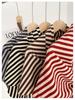 2025 Wool Blend Striped Triangle Shawl Women's Warm Thick Knitted Outerwear