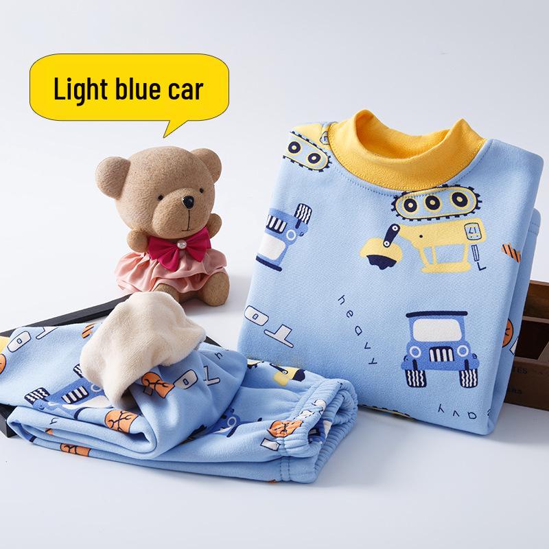 

Детский теплый комплект термобелья на флисовой подкладке: Осенне-зимние пижамы для мальчиков и девочек Size 100