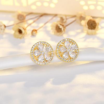 New High-end Earrings with Zircon Temperament Earrings