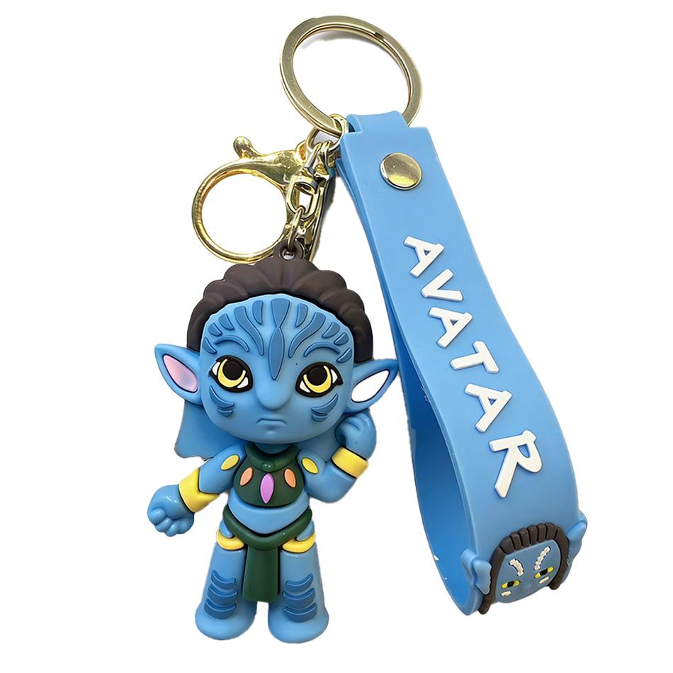 

New Avatar 2 Anime Avatar Keychain Cartoon 3D Silicone Figure Doll Avatar Keyring Backpack Bag Car Pendant Kids Fans Gifts