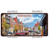 Vintage European Cityscape Metal Painting Home Cafe Bar Interior Decor