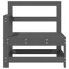 Garden Corner Sofa Gray Solid Pine Wood