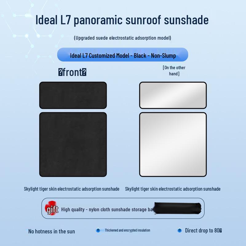23-Model L7 Sunroof Electrostatic Heat & Privacy Sunshade