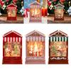Christmas Snow Globe Glitter Christmas Lantern for Bedroom Table Living Room