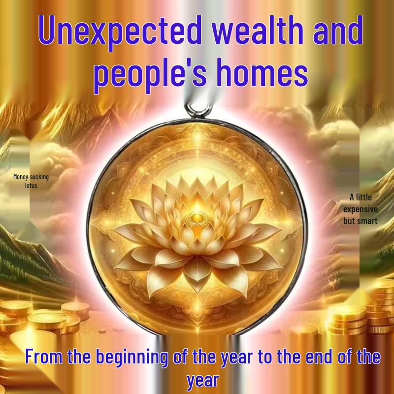 30mm Single-Sided Pendant: Good Luck Charm for Continuous Blessings, Wear for Auspicious Prayers.