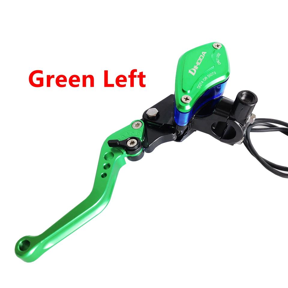 

1 PCS Motorcycle 22mm 7/8 Handlebar Hydraulic Clutch lever Brake Pump Master Cylinder For Yamaha Kawasaki Suzuki Honda Green Left