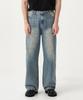 Akeusi Loose Washed Balloon Fit Wide Denim Pants Unisex (Vintage Blue)
