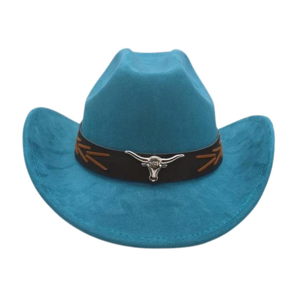 Western Cowboy Hat National Knight Jazz Hat Tibetan Warped Edge One-Word Top Hat Travel Cowboy Hat