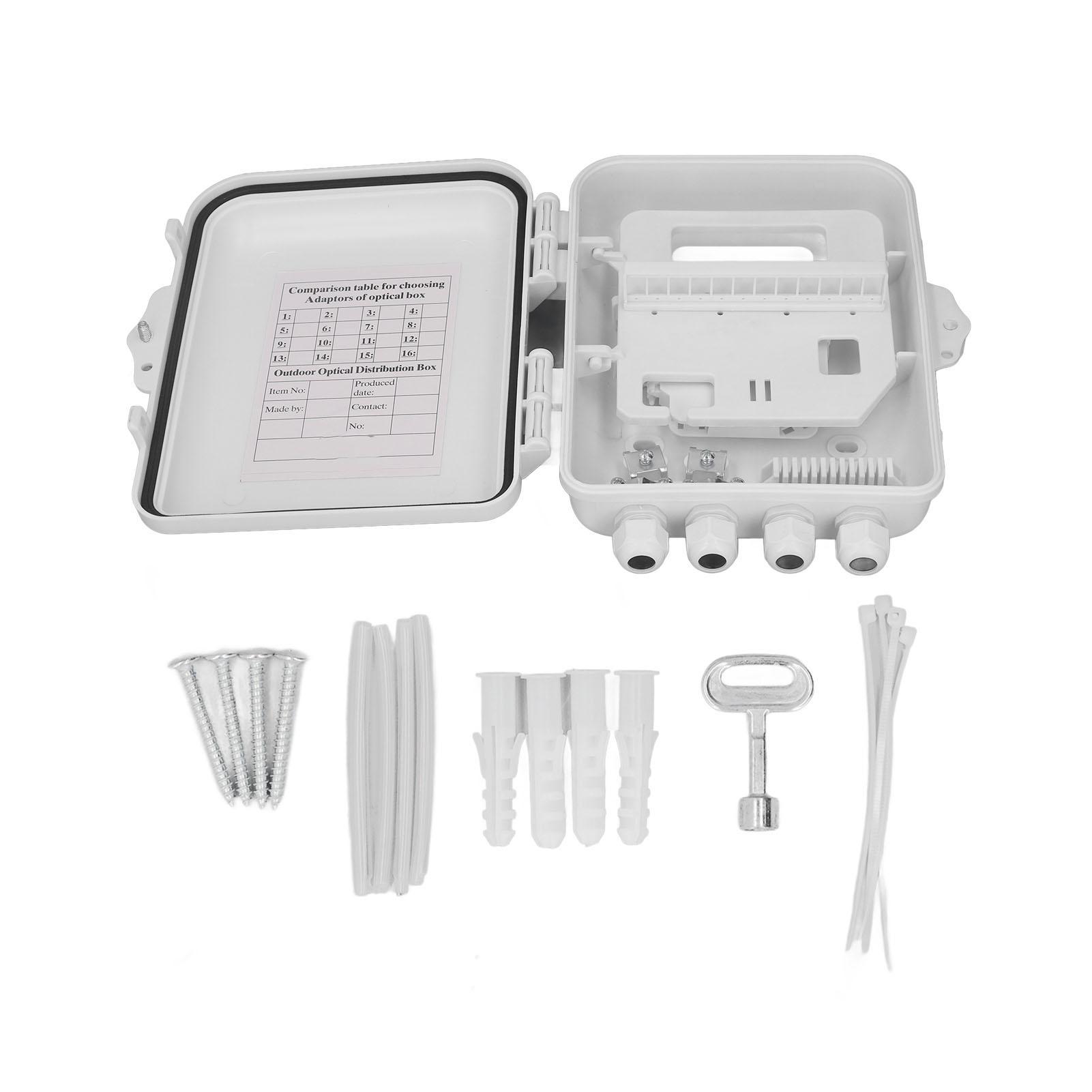 

Fiber Distribution Box Waterproof 12 Core Wall Mounted Optical Fiber Termination Distribution Box