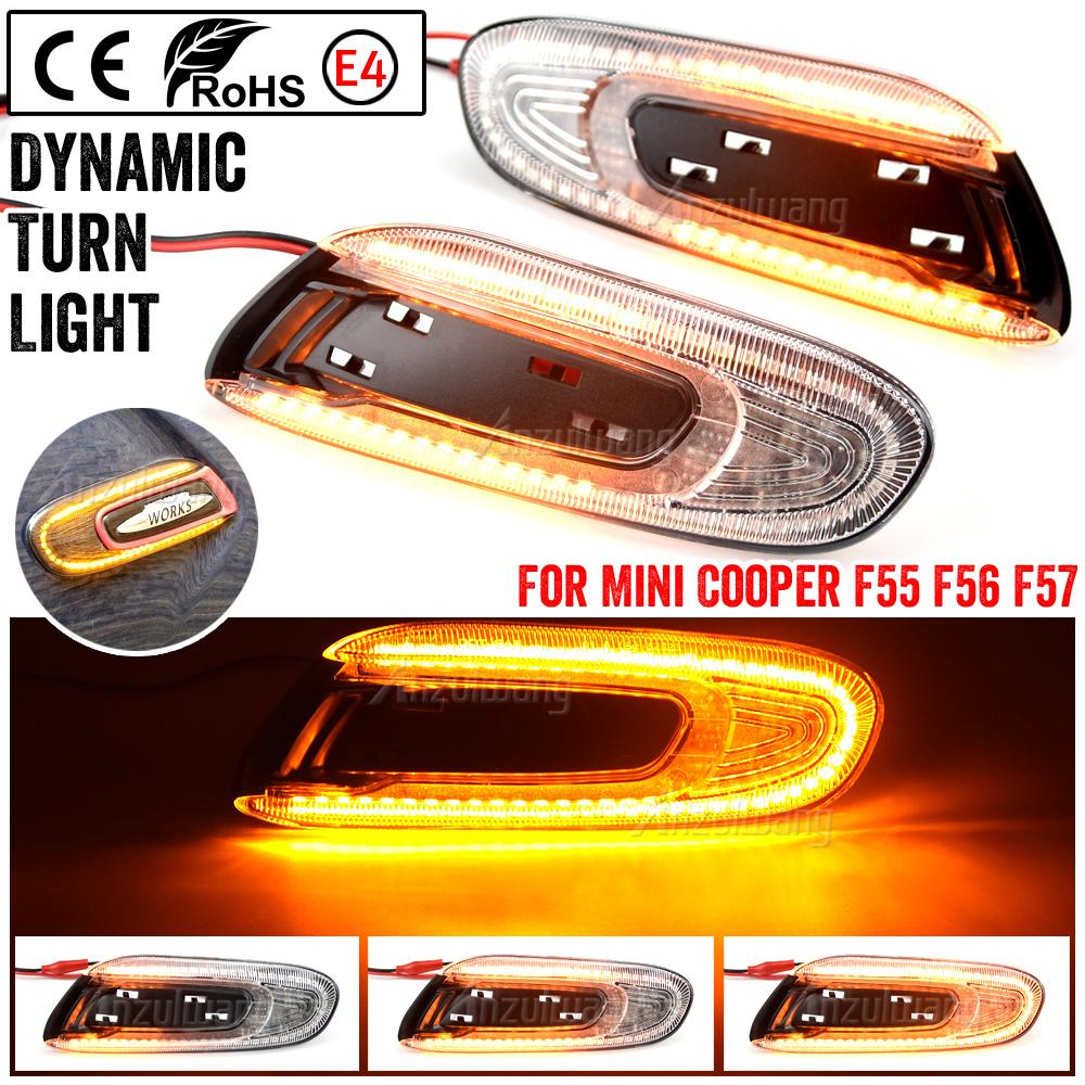 

Led Dynamic Side Marker Turn Signal Light Sequential Blinker Light for Mini F55 F56 F57 2014- Car Lighting H9EE