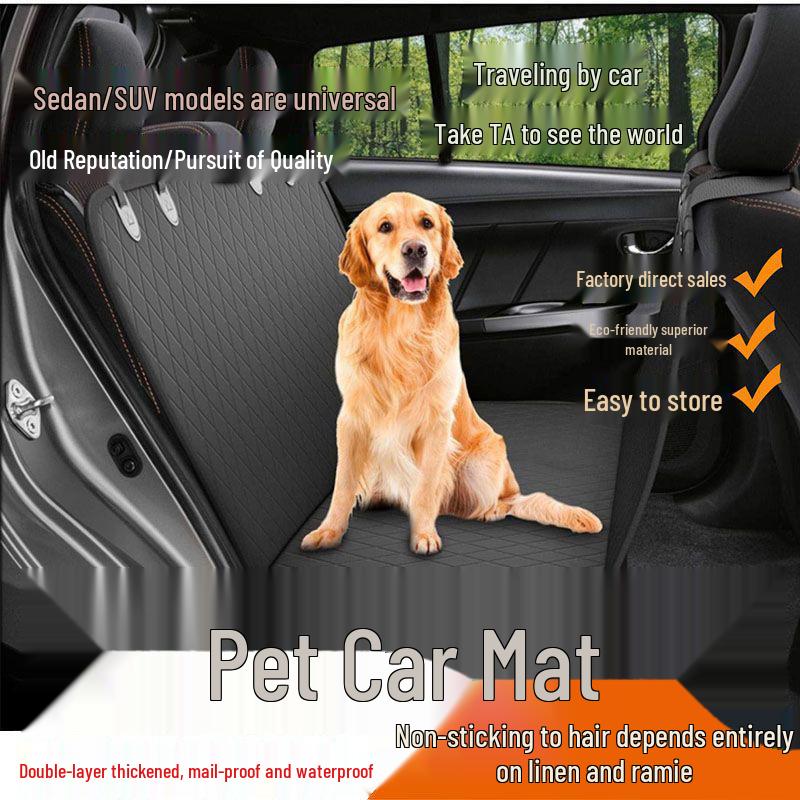 Pet Car Seat Cover & Dog Bed: Anti-Stain Back or Front Seat Protector for Medium & Large Dogs
