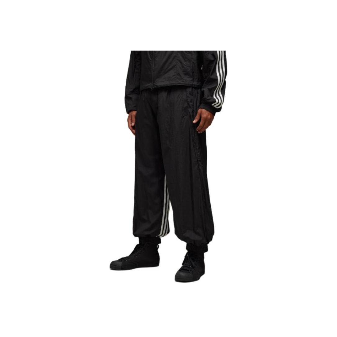 

Y-3 Nylon Shell Pants Comfortable Casual Striped Knit Sports Pants Men pants Black JD5998