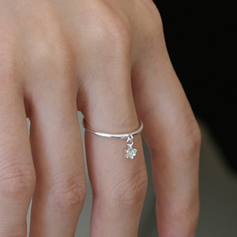 Pinaf Popcorn flower drop ring