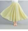 2024 Japan & Korea Loose Cotton-Linen Elastic Waist Midi Skirt – Solid Color A-line Swing Skirt