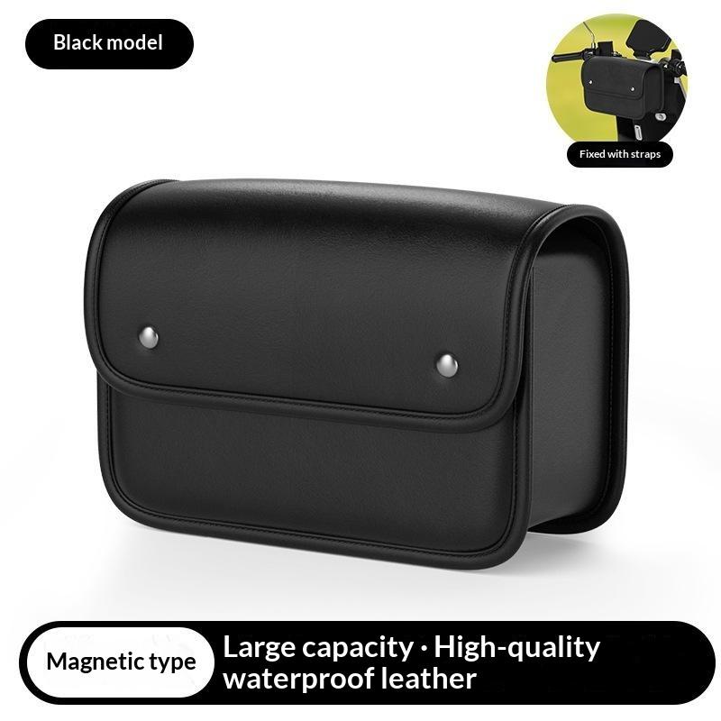 Waterproof PU Leather Electric Bike Hanging Bag Large Capacity Universal for Motorcycle Cycling Commuting Travel