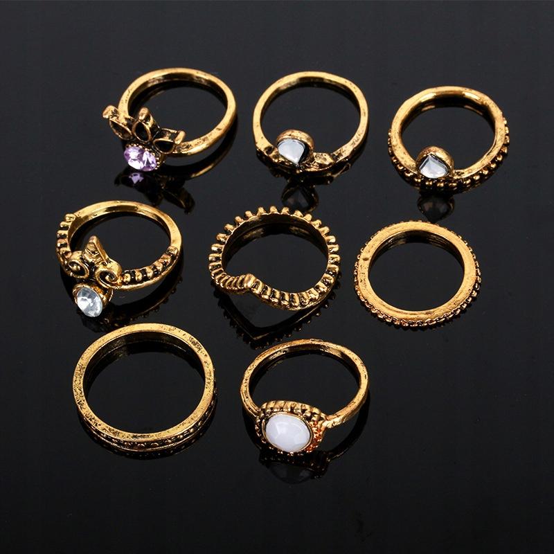 Gold Retro Punk Boho Ring Set 97