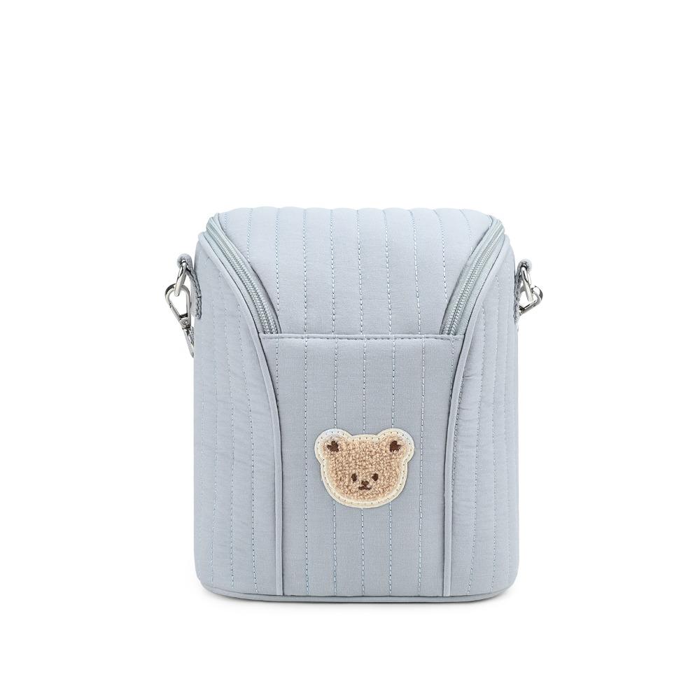 

Bear Baby Bottle Bag with Handle Baby Bottle Cooler Cute Breastmilk Cooler Bag for Daycare Outdoor синій