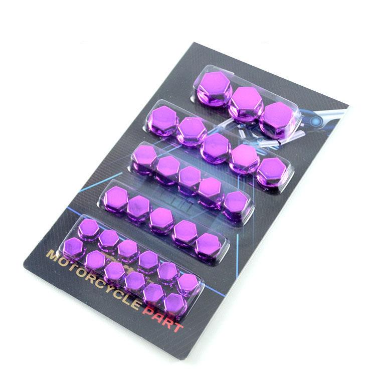 30pcs Motorcycle Screw Decoration Cover Plating Cap for Car Motor Scooters Electric Colored Nut Cover Motorcycle Accessories