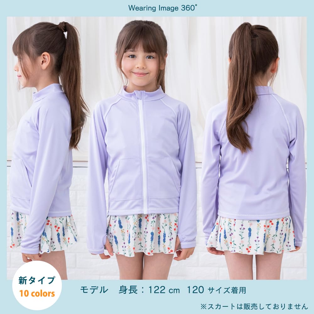 Detský rash guard Brightlara, Školské plavky, Dlhý rukáv, Unisex, Amfíbny, pre chlapcov a dievčatá (kr2413-PKW-140)