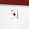 4PCS Cuteness Brooch Poker Card Theme Lovely Pin Stylish Party Badge Alloy Texture for Party Dress Up and Present Giving
