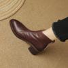 Concise Basic Women Ankle Boots Pointed Toe Mature Shoes Woman Back Zipper 2024 Autumn Winter New Genuine Leather Office Lady