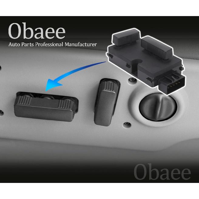 Obaee Power Seat Switch Adjust Recliner Control Driver Side Left 8 Way Compatible With Chevy Chevrolet Silverado Avalanche Suburban Tahoe 1999-2007