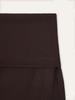 Obeleu Foldable Ribbed Dress Skirt - Brown