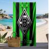 Borussia Mönchengladbach Personalized Printed Beach Towel Soccer Logo Support Custom Name Text Absorbent Towel For Sport Travel Special Gift