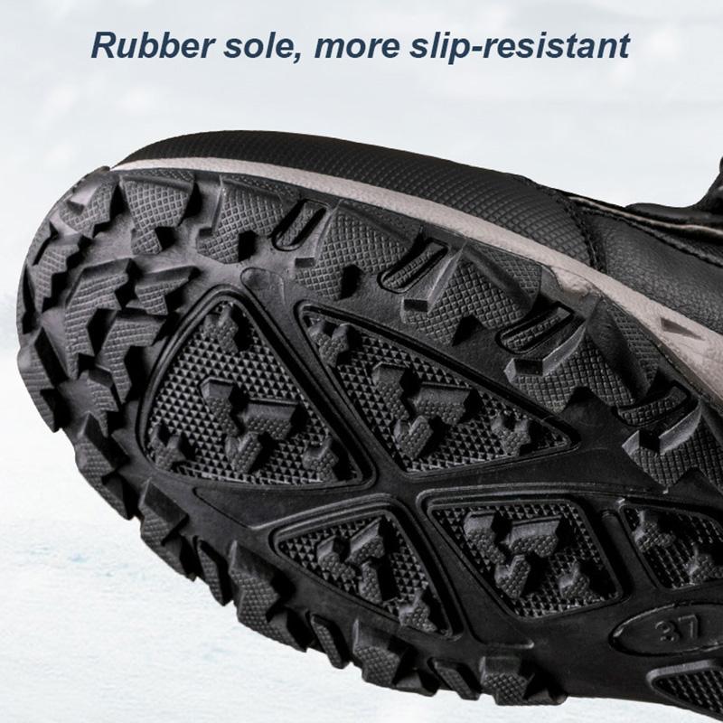 Herrenstiefel Outdoor Schneeschuhe Leichte High Top Schuhe Wasserdichte Frostrissstiefel Plüsch Warm Halten Gummi Witer Herrenschuhe