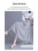Spring 2026 Reversible Mesh Pleated A-line Midi Skirt