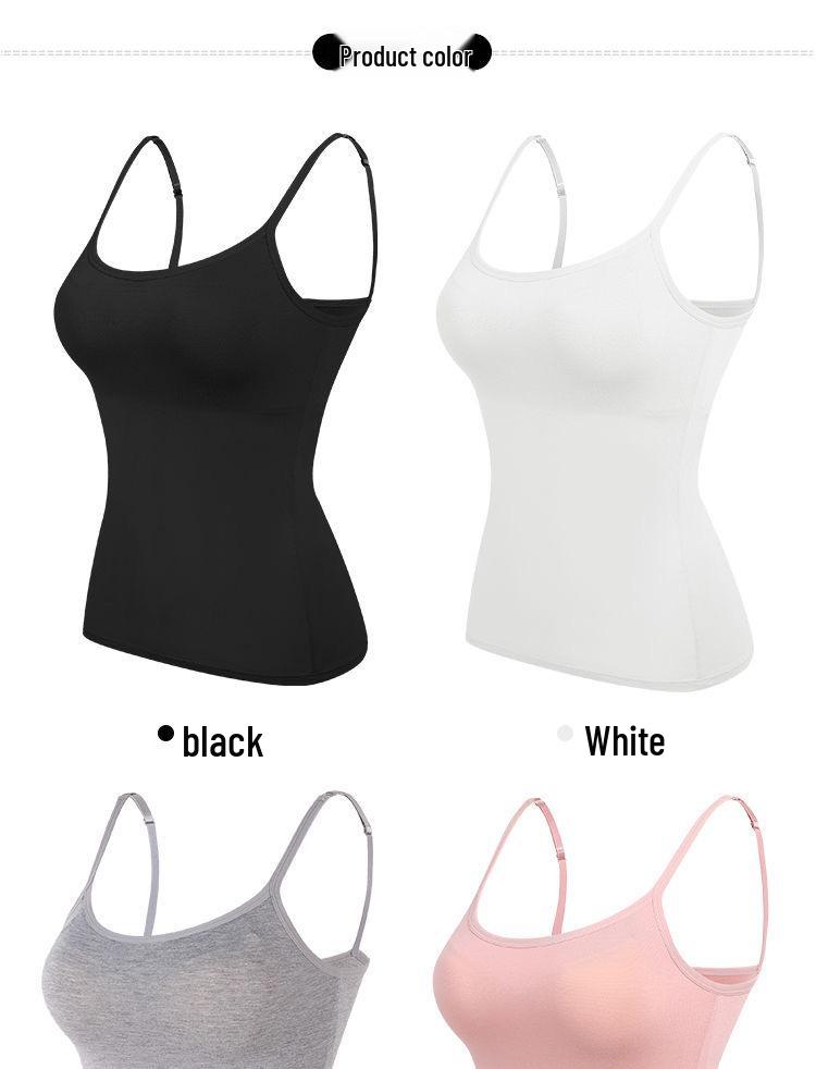 Women's Slimming Camisole with Padded Cups - Gathered, Breathable, and Comfortable