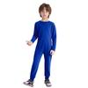 Unisex Kids Special Needs Clothing Round Neck Long Sleeve Back Invisible Zipper One Piece Cotton Jumpsuit
