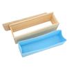 Soap Loaf Mold DIY Rose Hand Made Soap Toast Sky Blue Silicone Mould Double Open Wooden Box Set