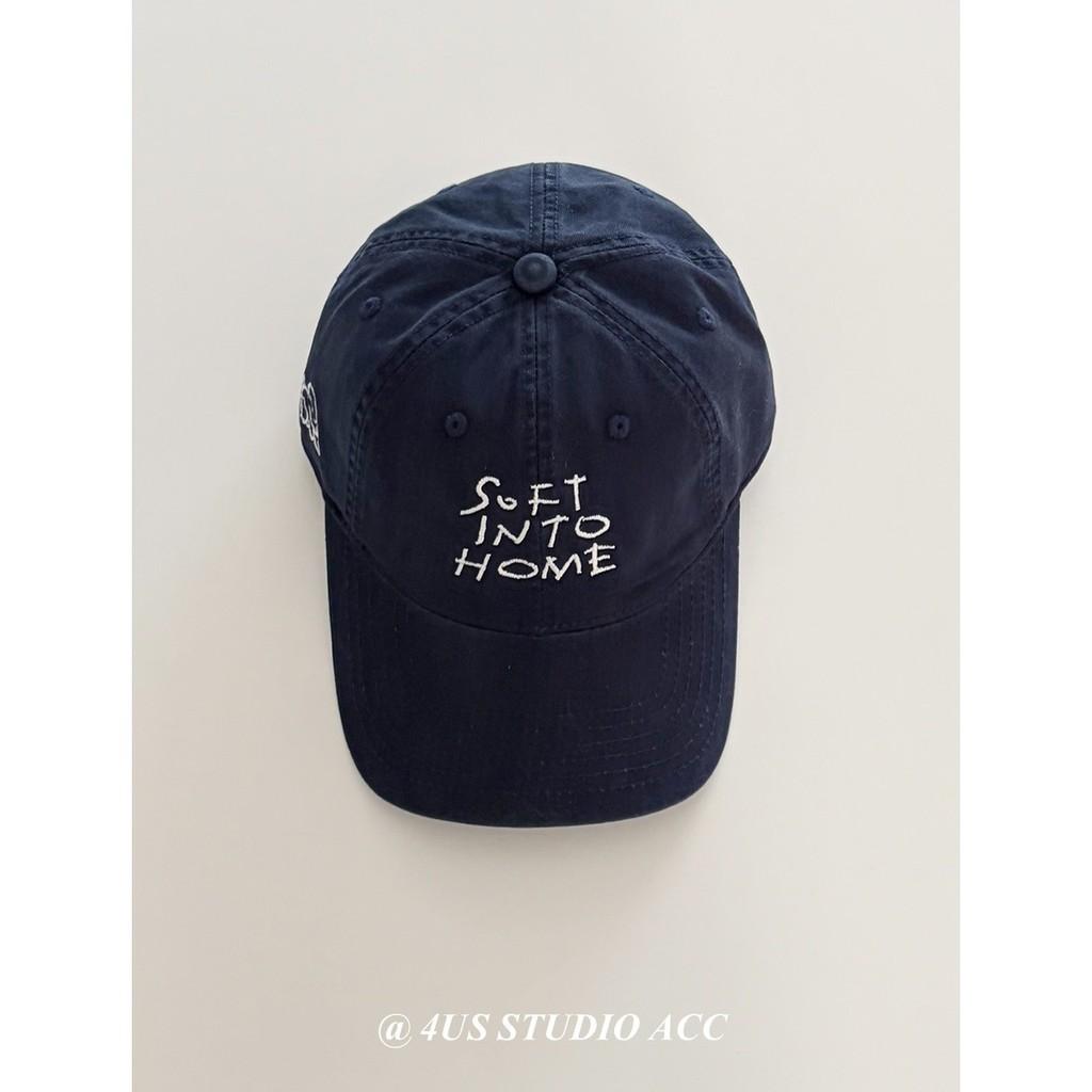 Baseball Cap Cotton Embroidered Letter Sun Protection For Women Men Spring NavyBlue