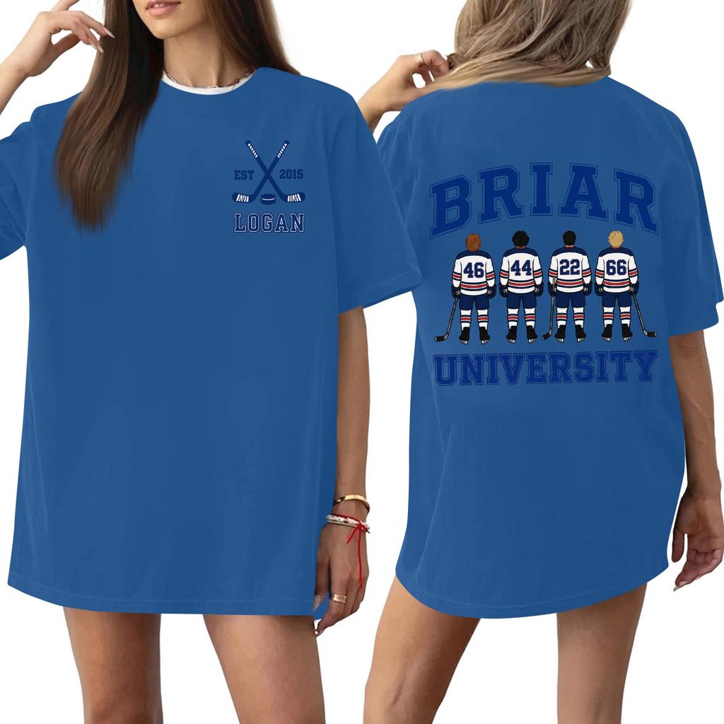 Women Casual Short Sleeve T Shirt Letter Print Loose Fit Crew Neck Soft Fabric Comfortable Wear Daily Use
