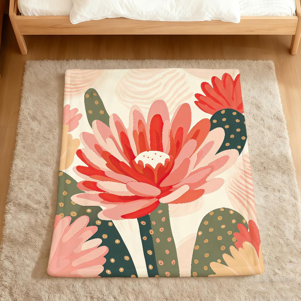 Fashion Vibrant Floral Modern Art Flannel Soft Warm Plush Blanket For Sofa Living Room Pet Hogar Bedroom Gift Home Car Portable