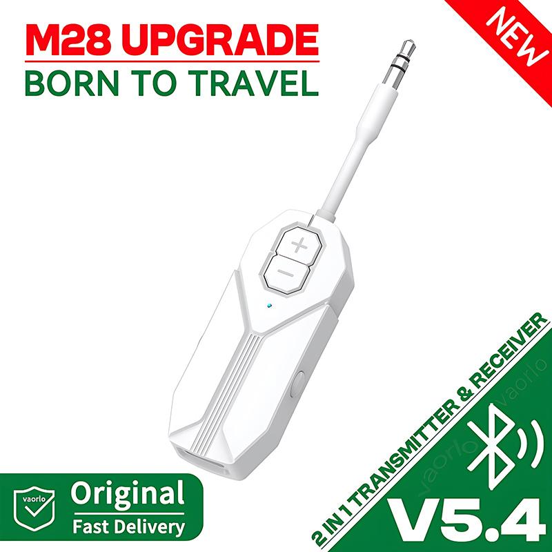 2 In 1 Bluetooth 5.4 Audio Receiver Transmitter Hifi Stereo Wireless Adapter 3.5MM AUX With Mic For Airplane TV PC Car Speaker