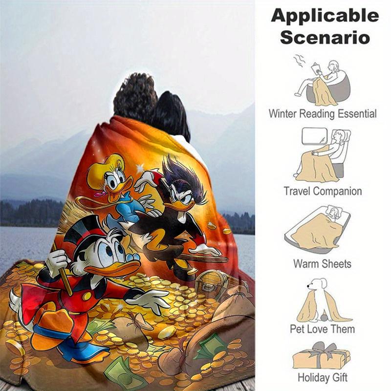 1pc. Cartoon Duck Family Blanket, Cute Home Decor for All Seasons, Perfect Gift for Friends and Family, Soft and Cozy Throw Blanket, Ideal F