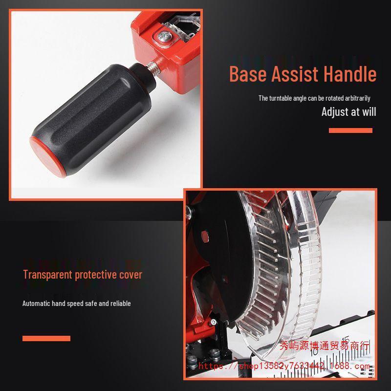 High Precision 10" Aluminum Alloy Miter Saw, 45º Multifunctional Cutting Machine