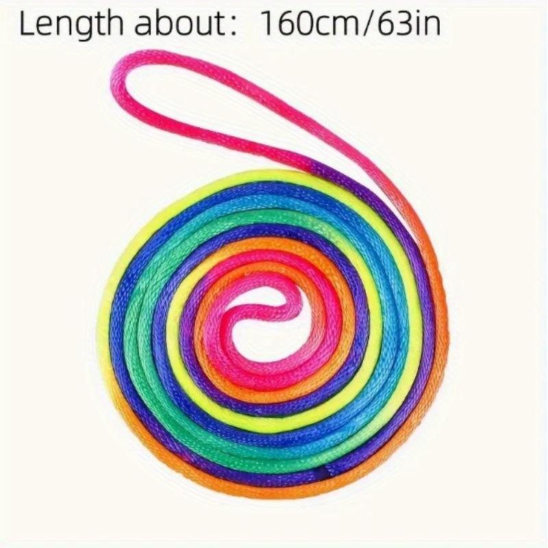 Rainbow Rope That Can Be Creatively Flipped with Fingers, a Finger Rope Woven with Flowers, Rainbow Colored Flower Rope