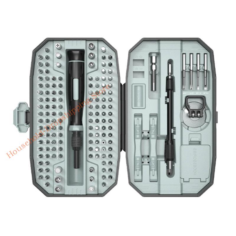 Professional Multifunctional Tool 152Pieces Screwdriver with Nonslip Grip for Home Maintenance Jewelry Watch Repair